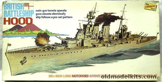 Lindberg 1/400 HMS Hood British Battlecruiser Motorized, 763M plastic model kit